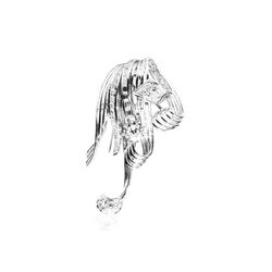 Witgouden broche baguette diamant