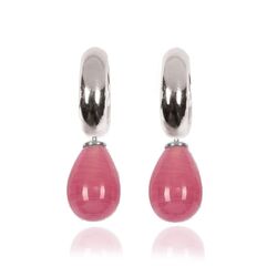 Heide Heinzendorff set zilver met roze aanhangers