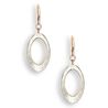Nicole Barr rosé oorhangers wit emaille