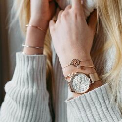 Julie Julsen rosé horloge Levensbloemen