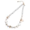 Lelune rosé collier met wit agaat en parels