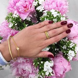 Jullie Sandlau Classic vergulde chain ring