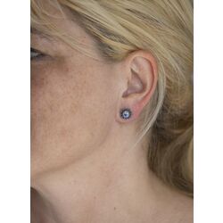 Oorbellen Delfts blauw aardewerk bloem patroon