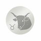 Zilveren graveermunt sterrenbeeld stier 33-0625