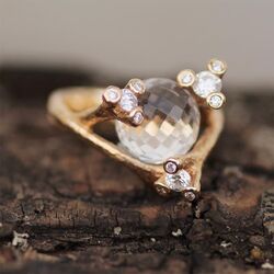 Per Borup geelgouden ring Changeling Twigs