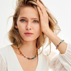 Coeur de Lion oorbellen multicolor rainbow gold