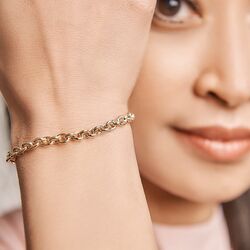 Geelgouden armband met ankerschakels