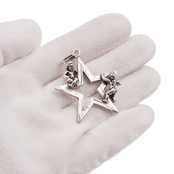 Zilver hanger ster met engeltjes Raspini