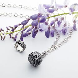 Zilver ring margrietjes van Raspini