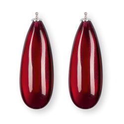 Heide Heinzendorff fuchsia aanhangers zilver E40