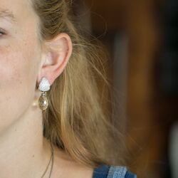 Heide Heinzendorff zilveren Lena creolen kristal