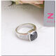 Zilveren ring met zwart en wit zirconia van Zinzi ZIR375z