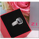 Zilveren ring met zwart en wit zirconia van Zinzi ZIR375z