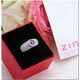 ZIlveren ring met paars zirconia Zinzi ZIR268p