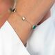Zinzi verguld zilveren armband zwart groen ZIA1869