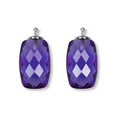 Heide Heinzendorff rechthoekige aanhangers amethist zilver