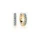 Sif Jakobs Piccolo creolen verguld met blauw zirkonia
