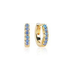 Sif Jakobs Ellera Piccolo creolen verguld met blauw zirkonia