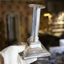 Antieke zilveren schuifkandelaars Jacobus Kamphuis Leiden 1792 1803