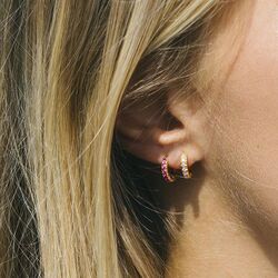 Sif Jakobs Ellera Piccolo creolen verguld rood