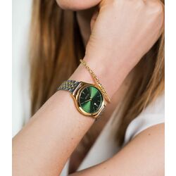 Classy horloge 34mm groene wijzerplaat goudkleurige ziw1035