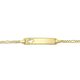 Gouden naamplaat armband 16-18 cm figaro schakel