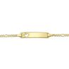 Gouden naamplaat armband 16-18 cm figaro schakel