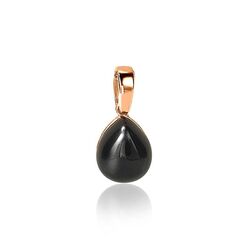 Zinzi rosé verguld zilveren hanger zwart ZIO1943RZ