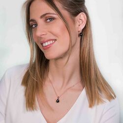 Zinzi rosé verguld zilveren hanger zwart ZIO1943RZ