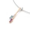 Hanger bicolor goud briljant topaas amethist