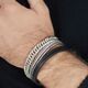 Silk zilveren Linked armband 115