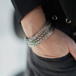 Silk RAW armband bicolor 281