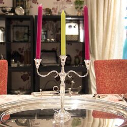 3 lichts zilveren opschroefstuk klein