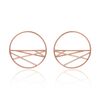 Les Georgettes rosé oorbellen 43 mm ruban zirkonia