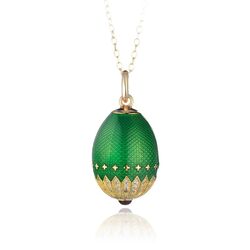 Tsars Collection vergulde hanger groen en rood P01482GR