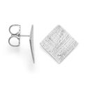 Zilver vierkante oorstekers diamantje 34801 Bastian Inverun