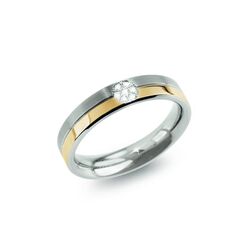 Boccia bicolor titanium ring diamantjes 0129-06