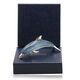 Saturno zilveren miniatuur dolfijn blauw emaille