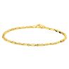 Geelgouden staafjes armband 19,5 cm