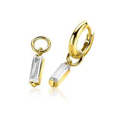 Zinzi vergulde oorbedel baguettes ZICH2056Y