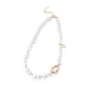 Lelune rosé 45 cm zoetwaterparelcollier bamboo LGNK275.1