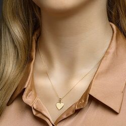 Geelgouden hangertje hart mat