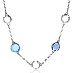 Zinzi ketting blauw turkoois kleursteen ZIC2000