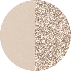 Les Georgettes 16 mm oorbellen inlay's creme gouden glitters
