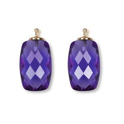 Heide Heinzendorff rechthoekige aanhangers amethist zilver