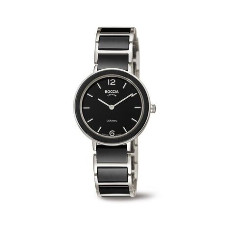 Boccia titanium horloge zwart keramiek 3311-02