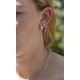 Gouden oorsteker bicolor steekcreolen Excellent Jewelry