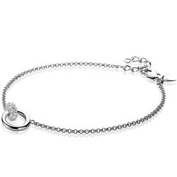 Zinzi zilveren armband rond wit zirkonia ZIA1830