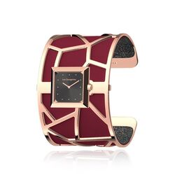 Les Georgettes rosé horlogeset girafe vierkante horlogekast