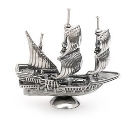 Zilveren miniatuur schip zeilboot zeilschip bij Zilver.nl